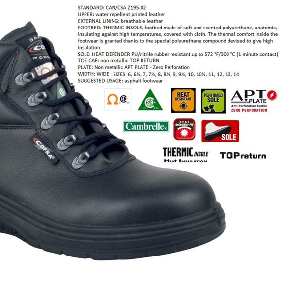 New Men\'s COFRA NEW ASPHALT safety boots W width main image 4